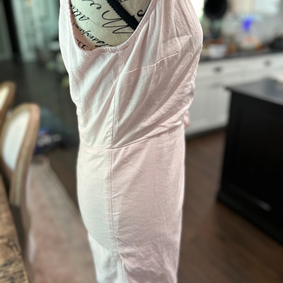 🌸NWT - ANN TAYLOR LINEN BLEND V-NECK WRAP DRESS - Picture 7 of 13